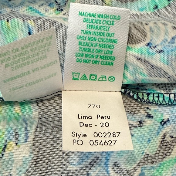 Lilly Pulitzer Pima Cotton Blue and Green Halter‎ Women’s Dress size Medium - Picture 15 of 16